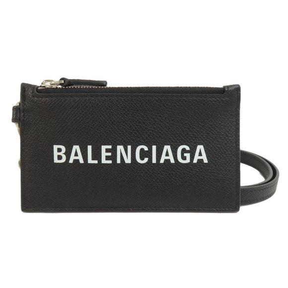 BALENCIAGA 594548 Coin Case Leather Women's - Picture 1 of 10